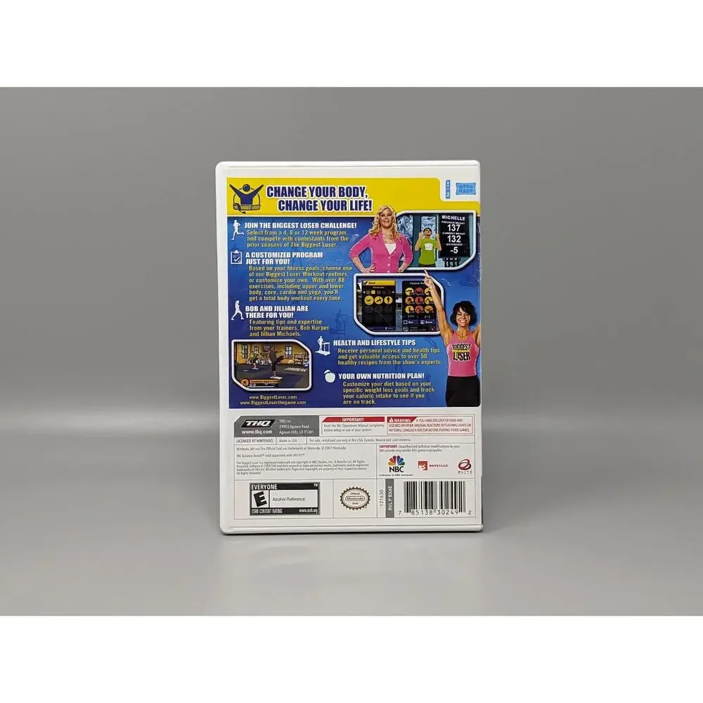 The Biggest Loser Nintendo Wii Replacement Case & Manual Only No Game